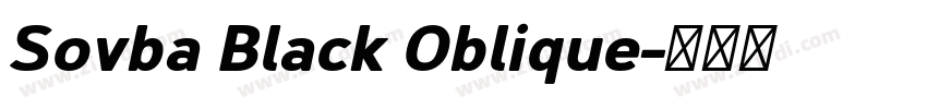 Sovba Black Oblique字体转换